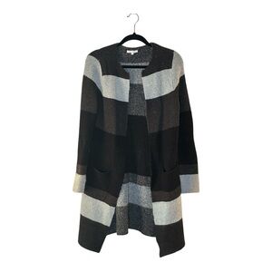 Madison Women's Black and Gray Striped Cardigan